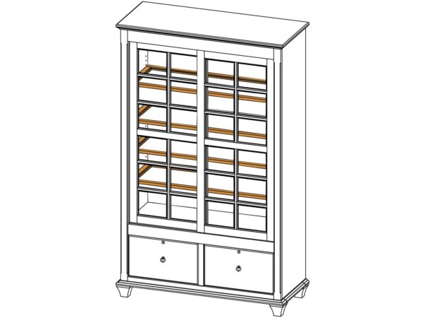 Yutzy 88447 Reminisce Exec Bookcase W 2 File Drawers&Sliding Doors Yutzy 88447 Reminisce Exec Bookcase W 2 File Drawers&Sliding Doors