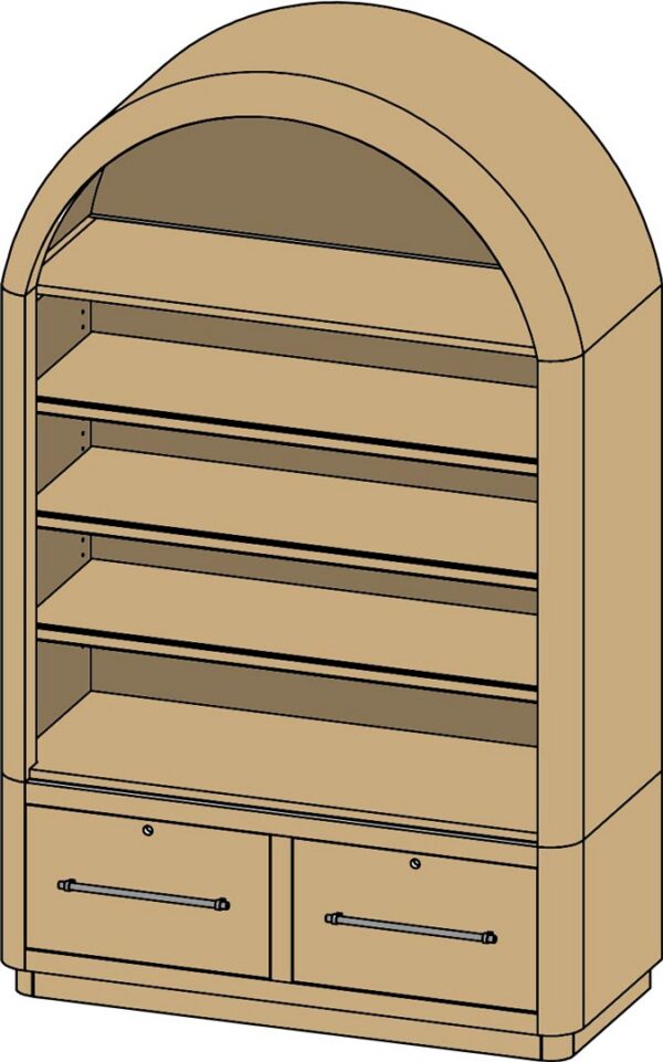 Yutzy 88720 Rialto Bookcase With 2 File Drawers