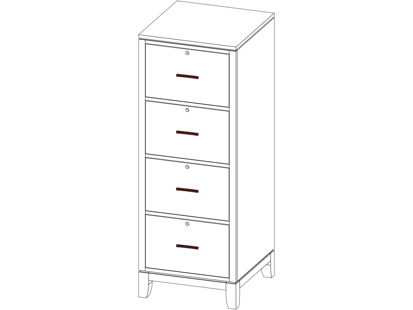 Yutzy 88520 Trieste 4 Drawer File Cabinet Yutzy 88520 Trieste 4 Drawer File Cabinet