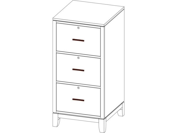 Yutzy 88521 Trieste 3 Drawer File Cabinet