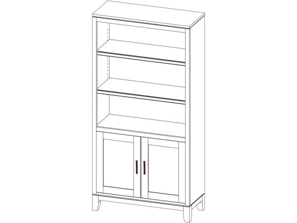 Yutzy 88535 Trieste Bookcase With Panel Doors