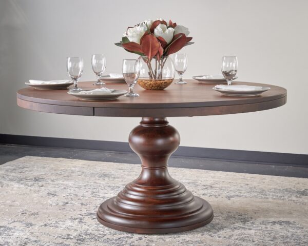 Yutzy 61-60RND 60" Round Solid Top with Single Pedestal