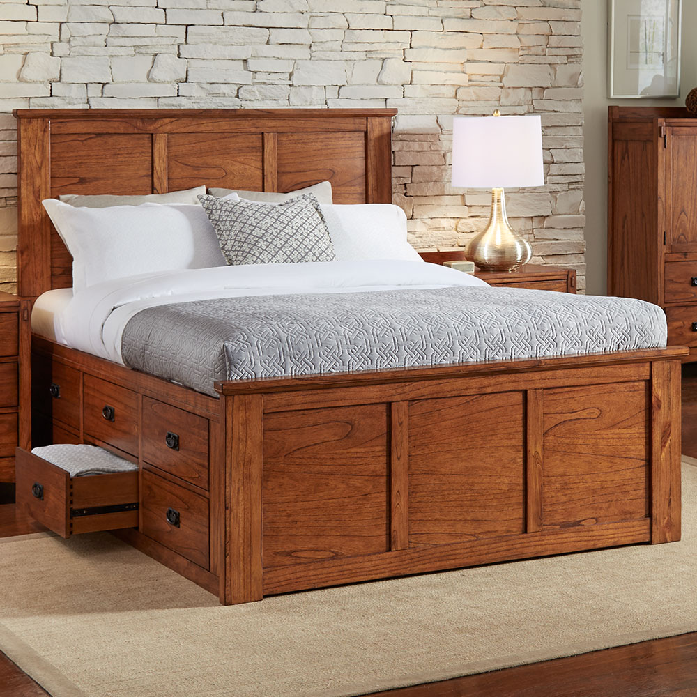 A-America MIHHA5151 Mission Hill King Captain Bed A-America MIHHA5151 Mission Hill King Captain Bed