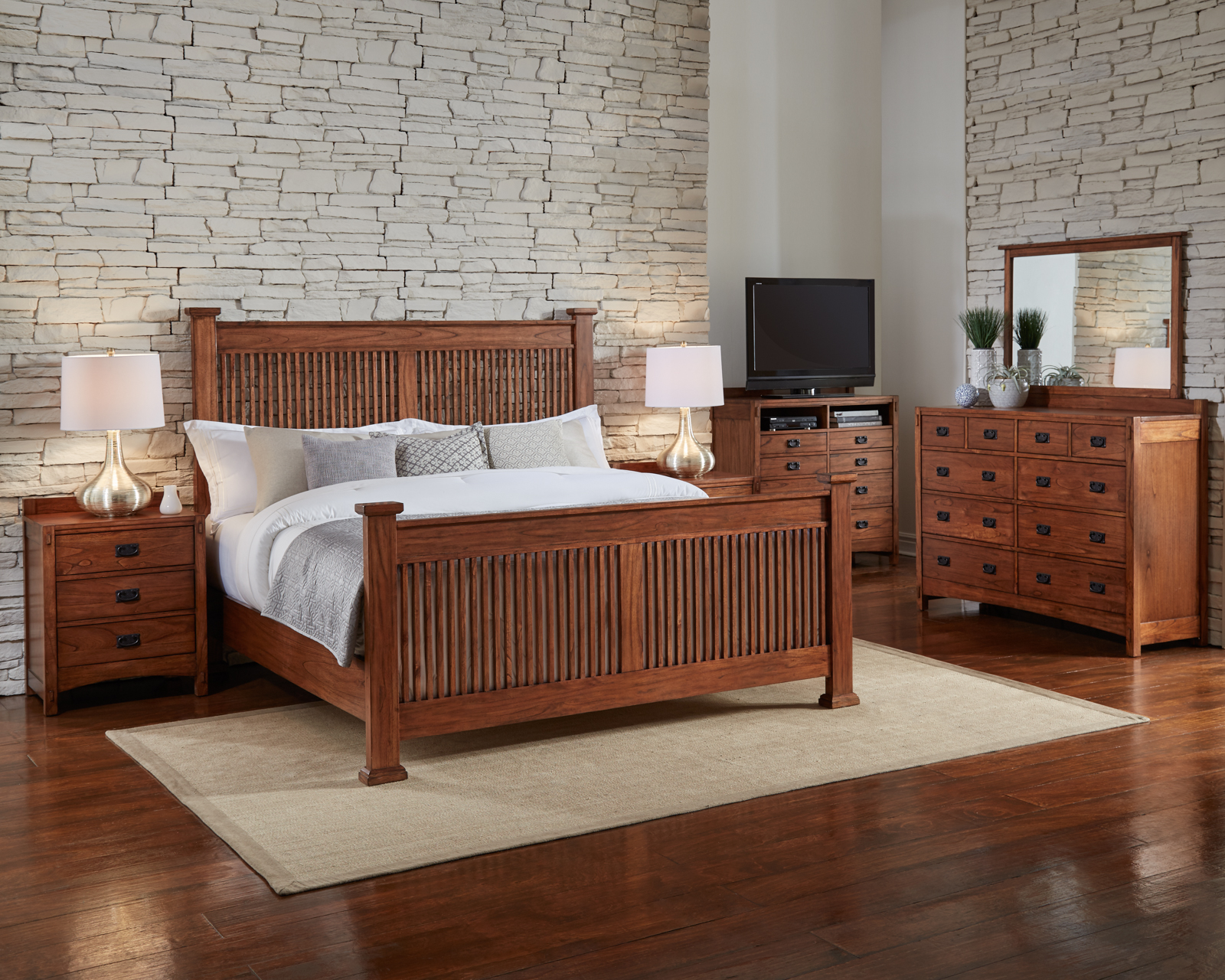 A-America MIHHA5240 Mission Hill Cal King Slat Bed A-America MIHHA5240 Mission Hill Cal King Slat Bed