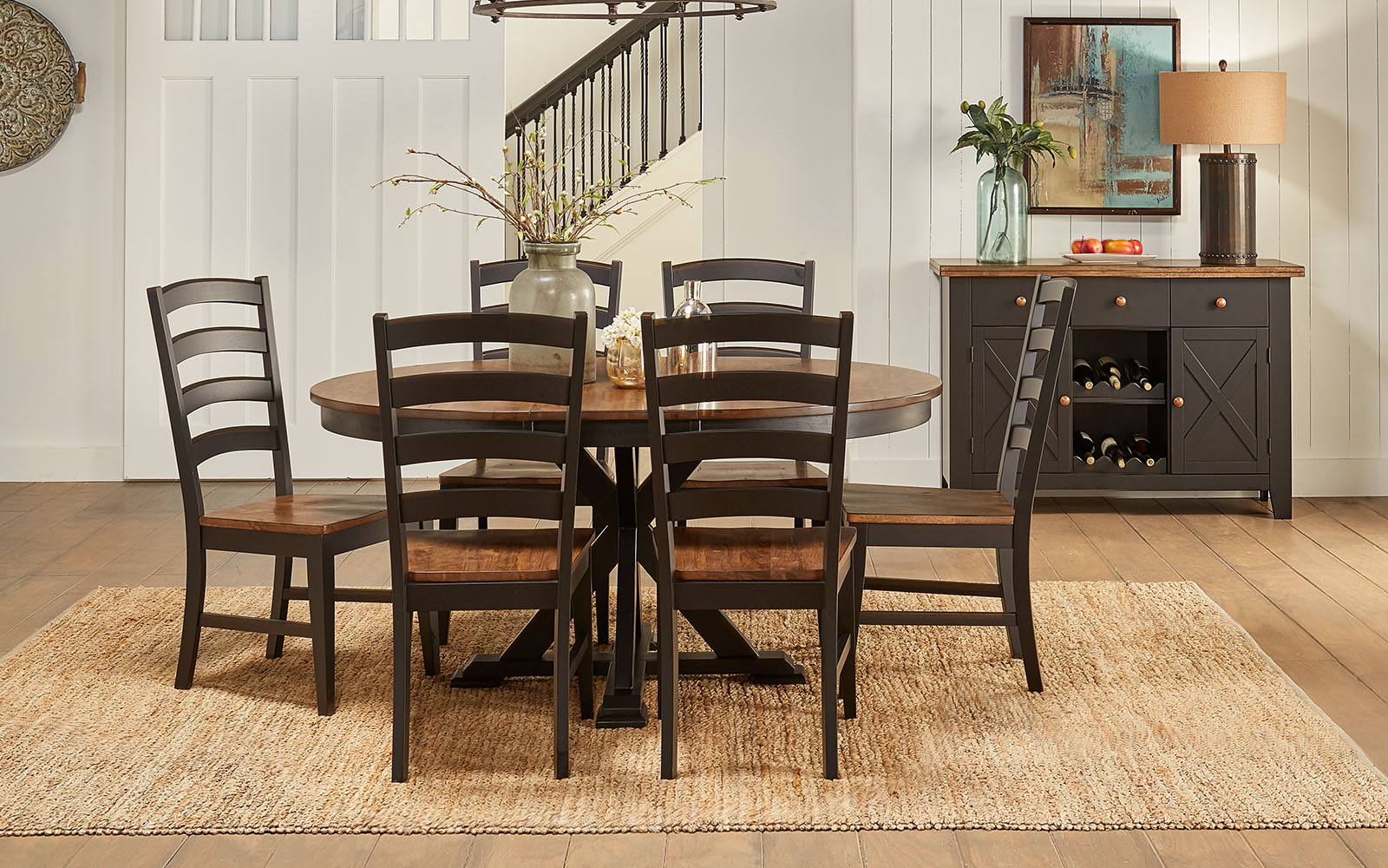 A-America STOBL6250 Stormy Ridge Oval Extension Dining Table A-America STOBL6250 Stormy Ridge Oval Extension Dining Table