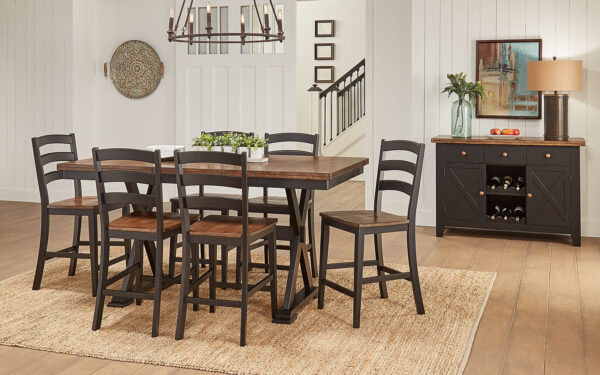A-America STOBL6700 Stormy Ridge Gathering Height Table W/Butterfly Leaf