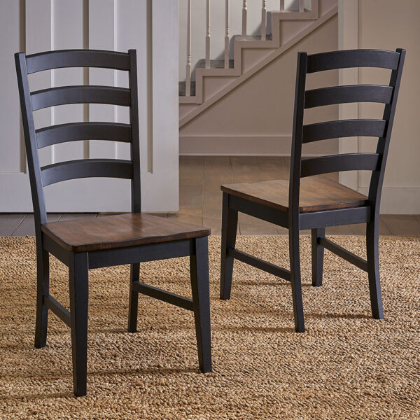 A-America STOBL255K Stormy Ridge Ladderback Chair W/ Wood Seat