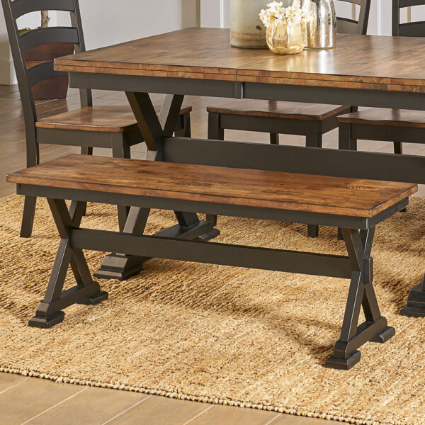 A-America STOBL295K Stormy Ridge Bench W/ Wood Seat