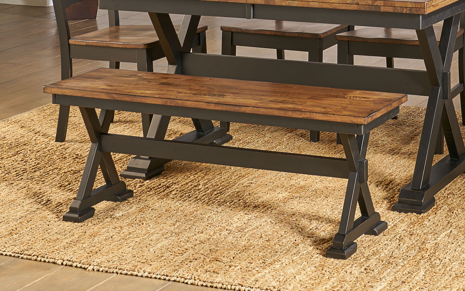 A-America STOBL295K Stormy Ridge Bench W/ Wood Seat A-America STOBL295K Stormy Ridge Bench W/ Wood Seat