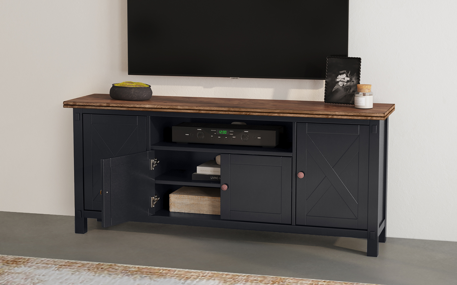 A-America STOBL7710 Stormy Ridge 72in Media Console A-America STOBL7710 Stormy Ridge 72in Media Console