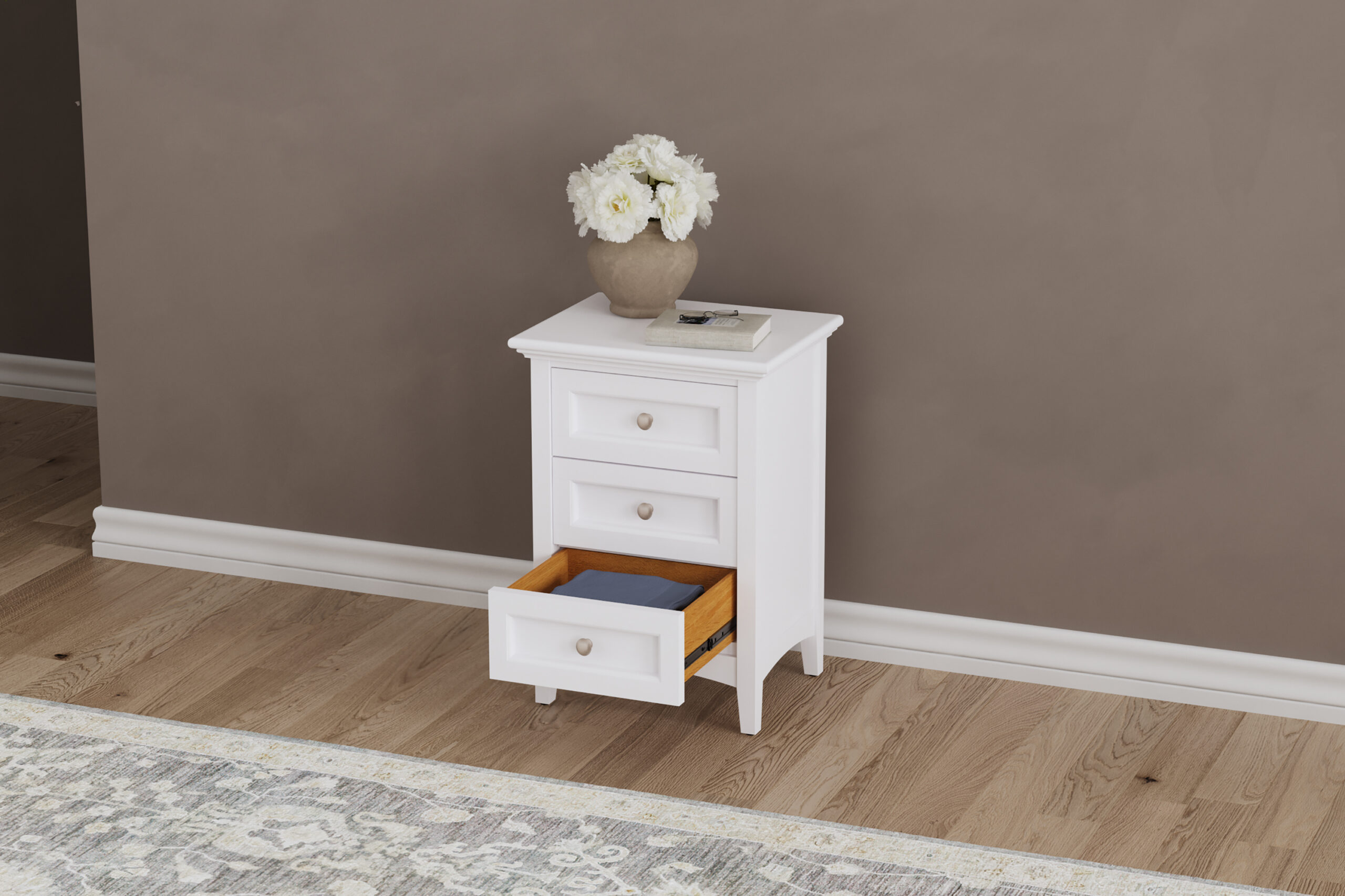 A-America WSLWH5750 Westlake 3-Drawer Nightstand A-America WSLWH5750 Westlake 3-Drawer Nightstand