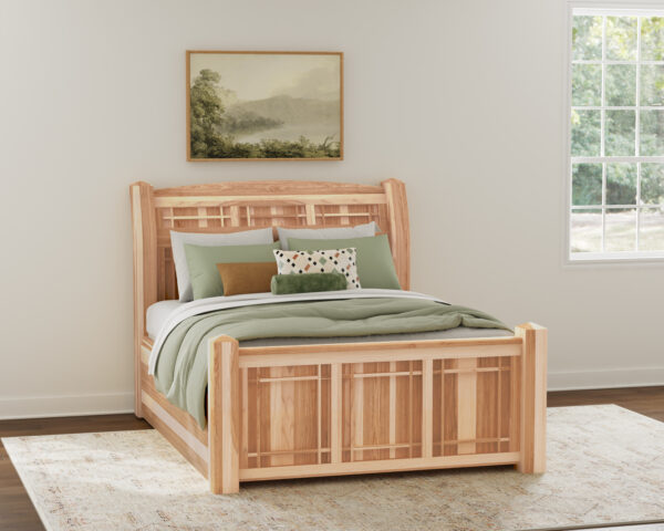 A-America AHINT5071 Amish Highlands Queen Arch Panel Bed W/Storage