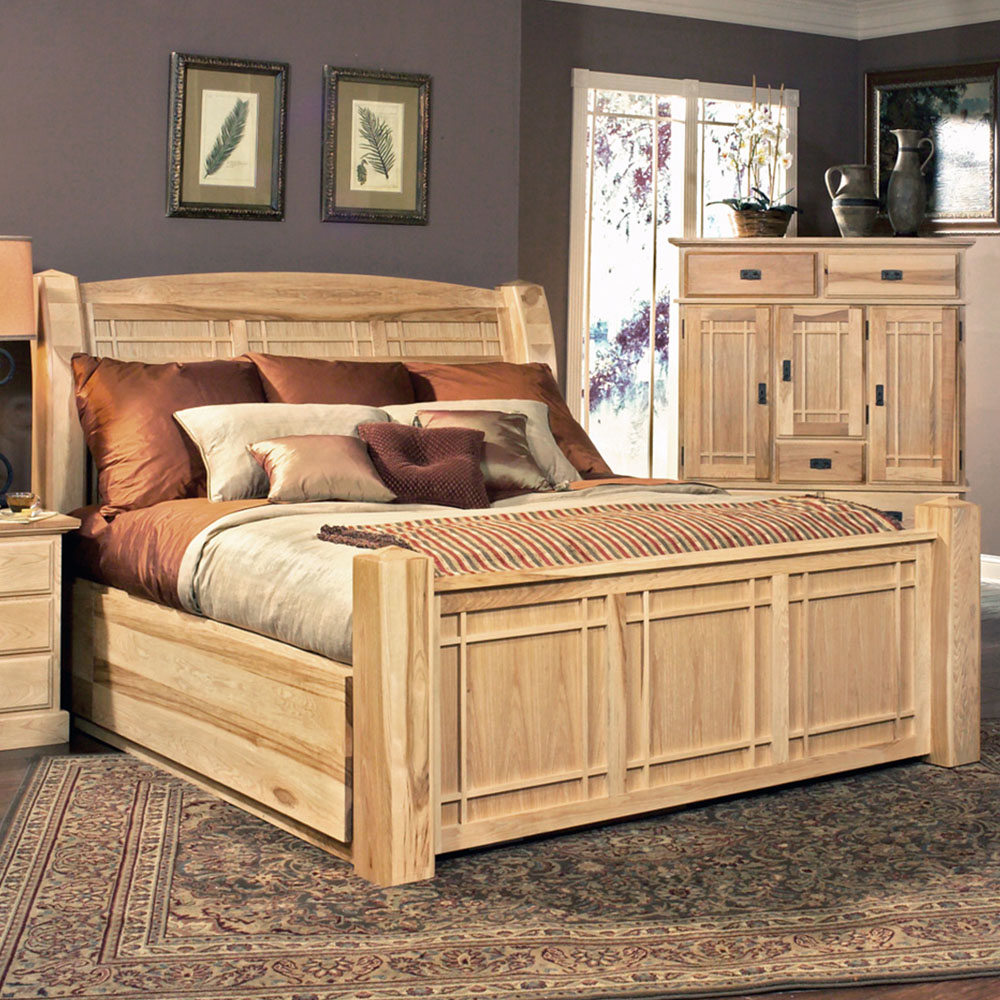 A-America AHINT5171 Amish Highlands King Arch Panel Bed W/Storage A-America AHINT5171 Amish Highlands King Arch Panel Bed W/Storage