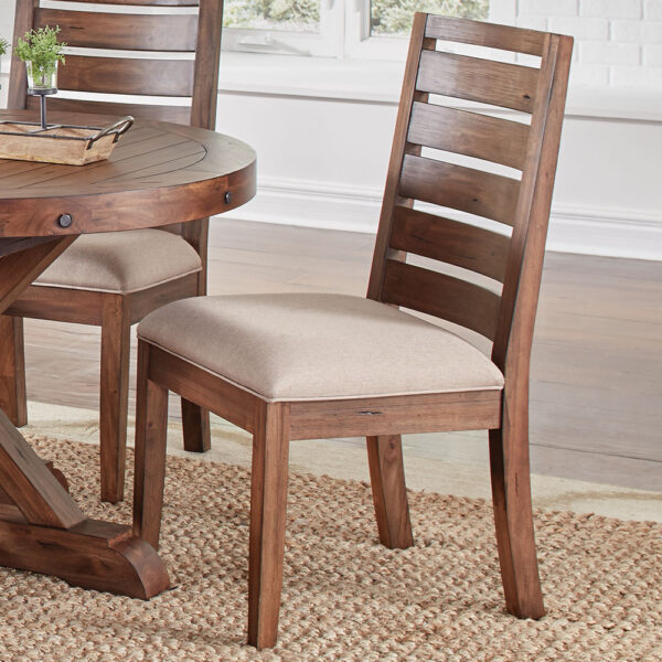 A-America ANASM245K Anacortes Ladderback Side Chair Uph Seat