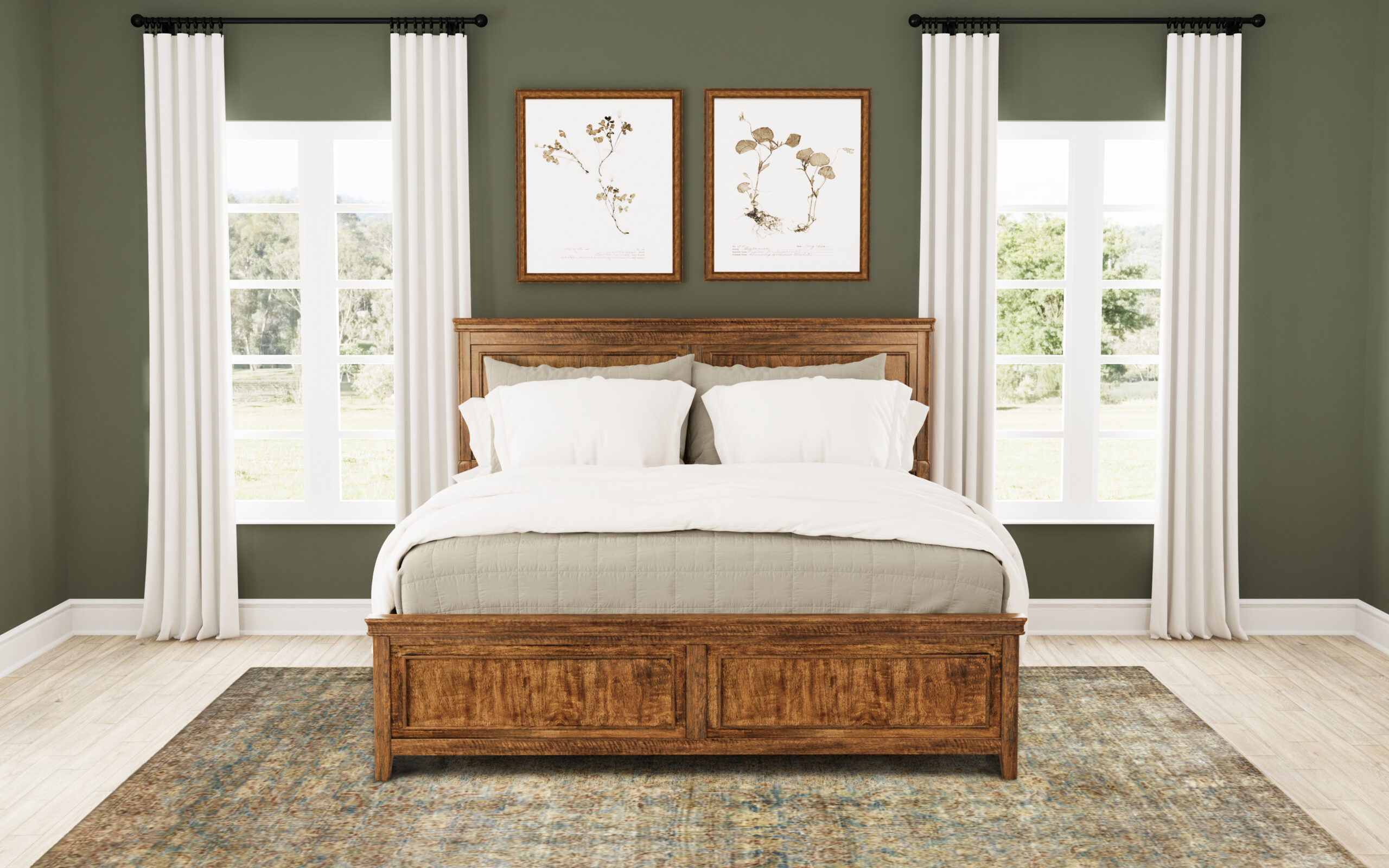 A-America BNDRU5230 Bandalier Cal King Panel Bed A-America BNDRU5230 Bandalier Cal King Panel Bed