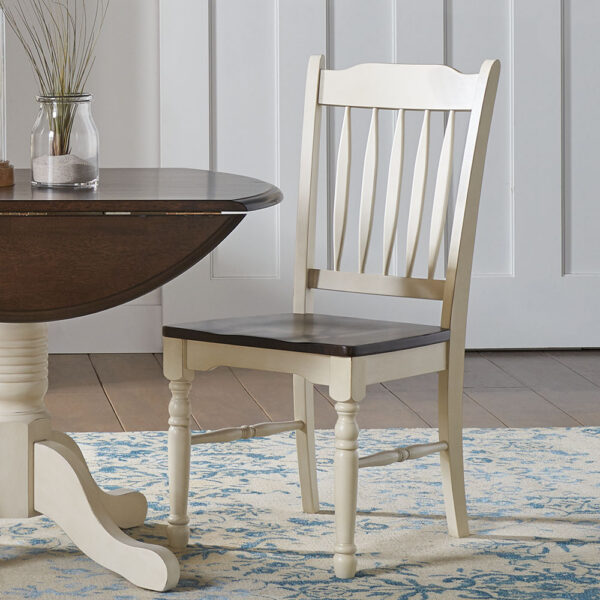 A-America BRICO267K British Isles Slatback Sidechair W/ Wood Seat