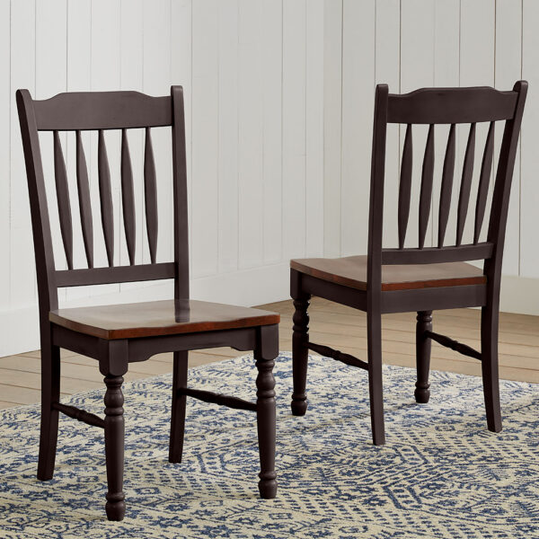 A-America BRIOB267K British Isles Slatback Sidechair W/ Wood Seat