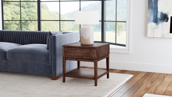 A-America CVLDA7010 Corvallis End Table - Walnut Veneer