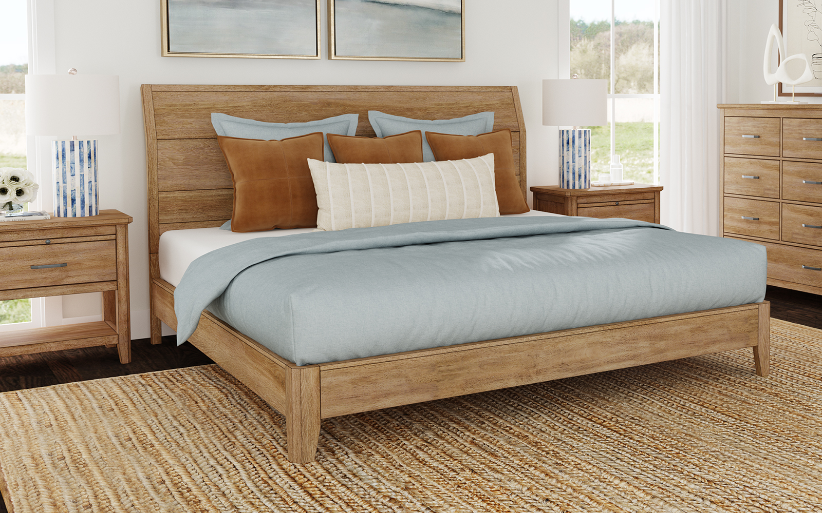 A-America GEOBT5030 Geo Heights Queen Panel Bed A-America GEOBT5030 Geo Heights Queen Panel Bed
